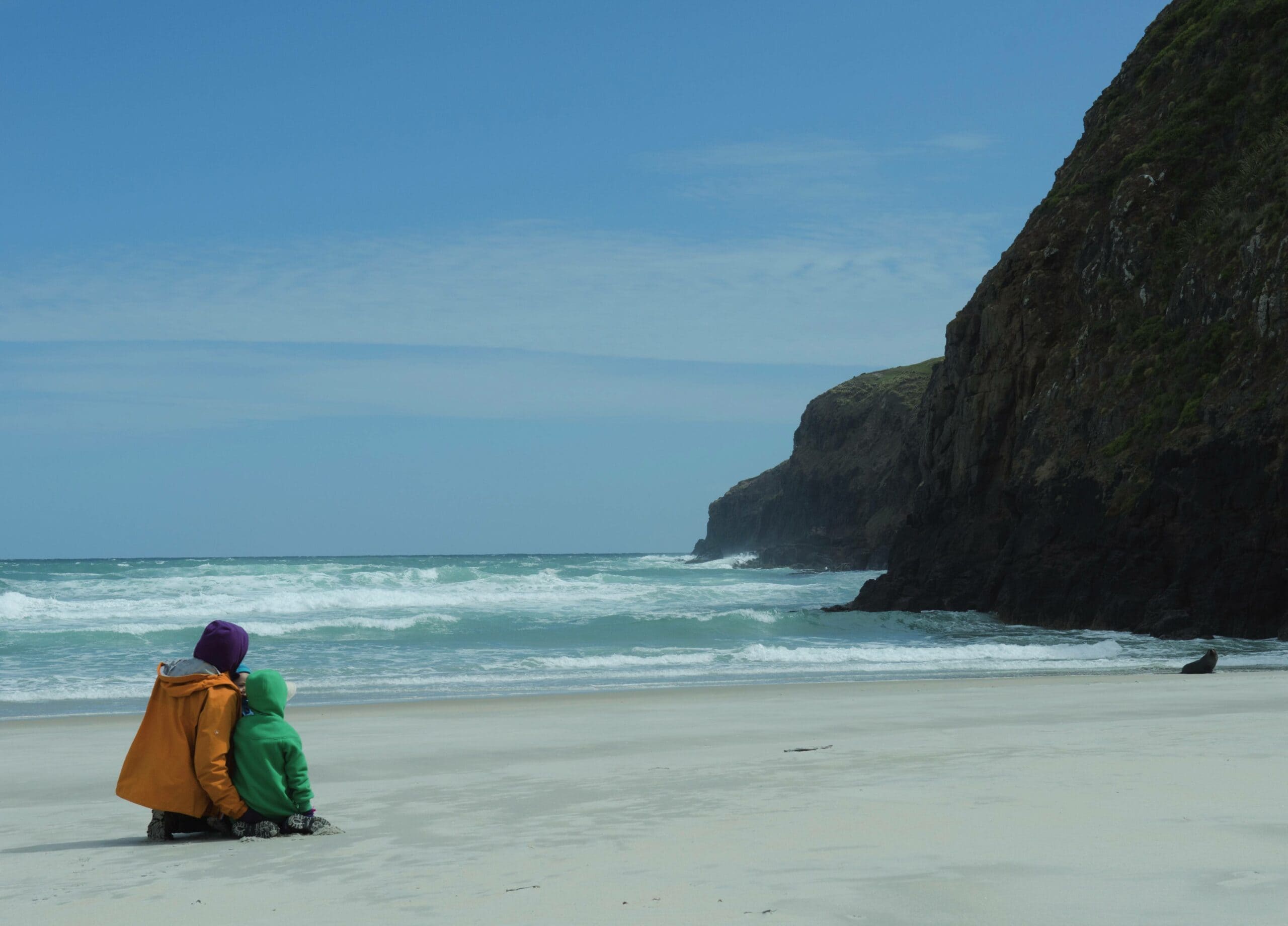 Reisebericht – Trip durch Neuseeland mit zwei Kindern: Sandfly Bay // HIMBEER