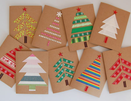 Basteln mit Kindern: Weihnachtskarten selber machen // HIMBEER