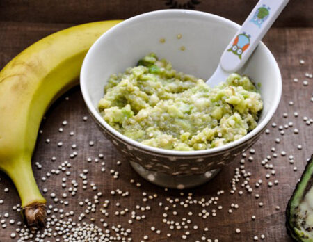 Rezept Für Babybrei: Avocado-Banane-Quinoa-Brei // Himbeer