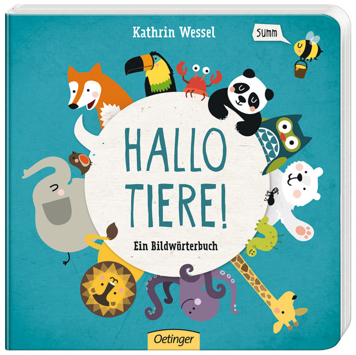 Kinderbuch-Tipp für Babys und Kleinkinder: Bildwörterbuch_Hallo Tiere aus dem Oetinger-Verlag
