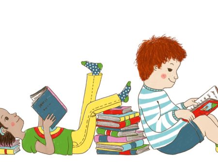 Lesende Kinder Illustration | Berlin Mit Kind