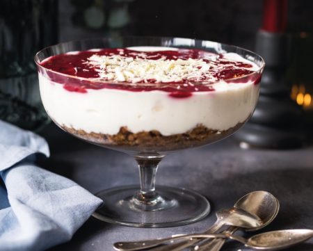 Winterlicher Cheesecake-Joghurt // Himbeer