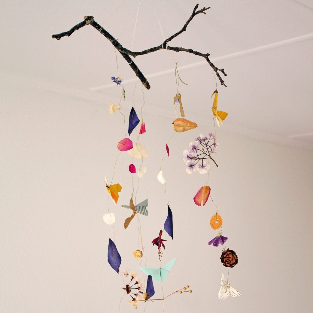 Origami Mobile Mit Schmetterlingen Selber Basteln Himbeer