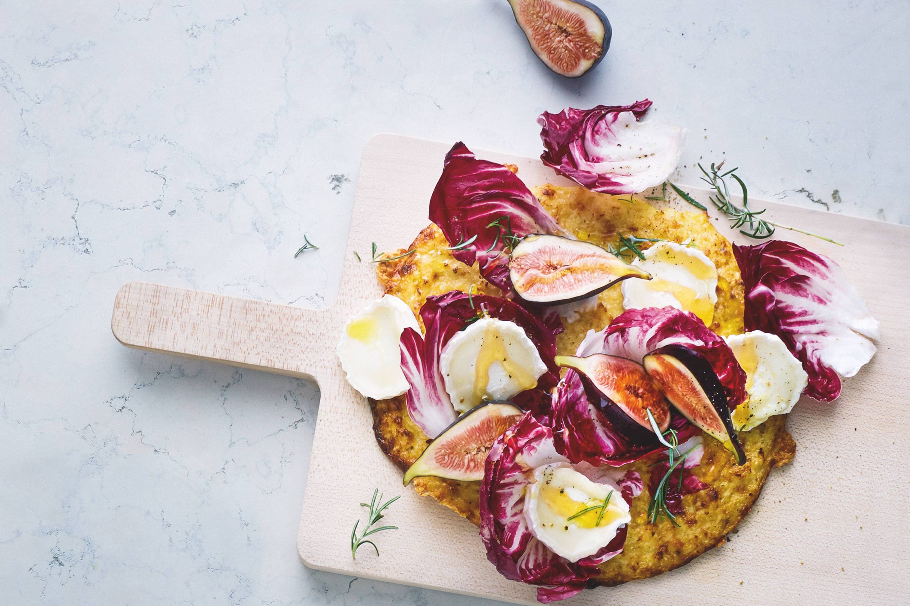 Blumenkohlpizza Mit Feigen Und Ziegenkase Himbeer