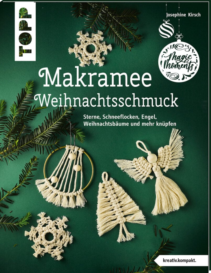 Makramee-Weihnachtsschmuck Als Deko Für Weihnachtsbaum Und Weihnachtliche Wohnung Knüpfen // Himbeer