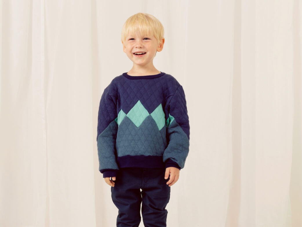 Pullover mit Rautenmuster für Kinder // HIMBEER