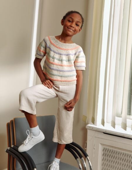 Strickanleitung: Sommerpullover Für Kinder Mit Bunten Streifen // Himbeer