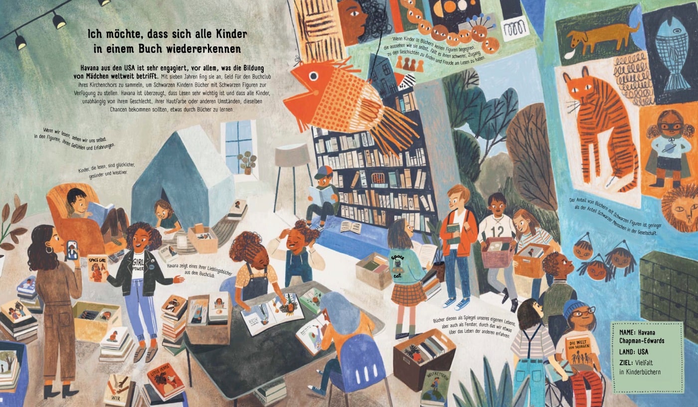 Unsere aktuellen Kinderbuch-Tipps: Loll Kirby: Die Zukunft gehört uns, Insel Verlag 2022, Illustrationen von Yas Imamura // HIMBEER