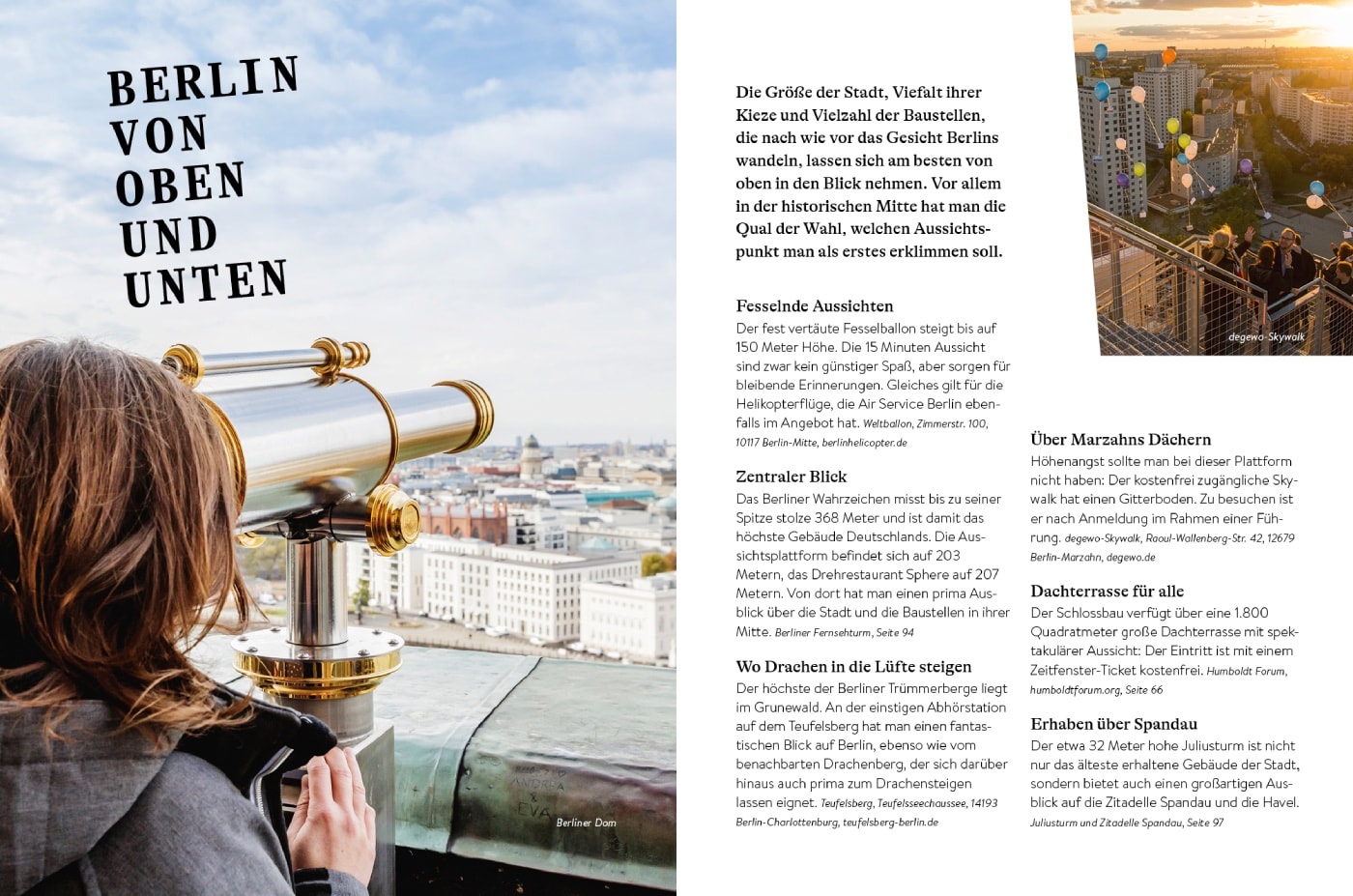 Berlin von oben und unten – Aussichtspunkte und Unterwelten // HIMBEER