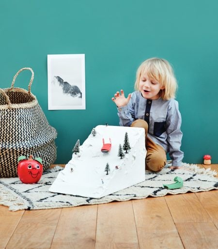 DIY-Rodelberg im Kinderzimmer – Bastelanleitung für Kinder // HIMBEER