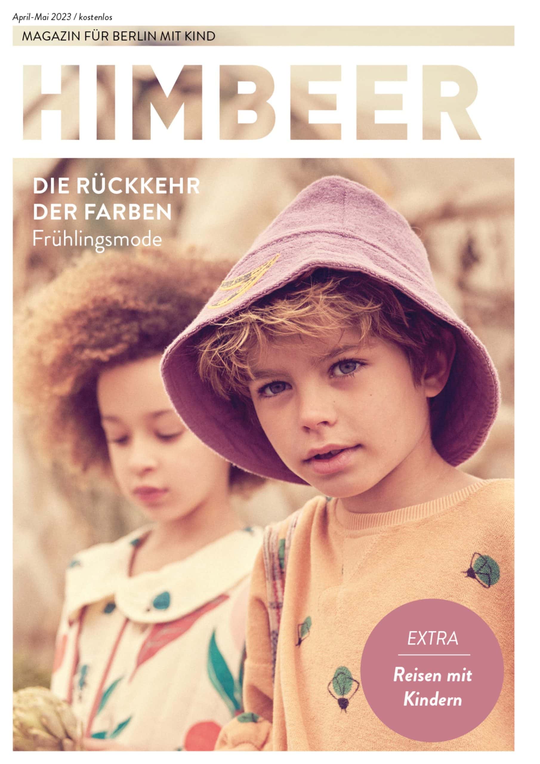 Himbeer Familienmagazin April-Mai 2023 Für Berlin Mit Kindern: Die Rückkehr Der Farben – Frühlingsmode Für Kinder // Himbeer