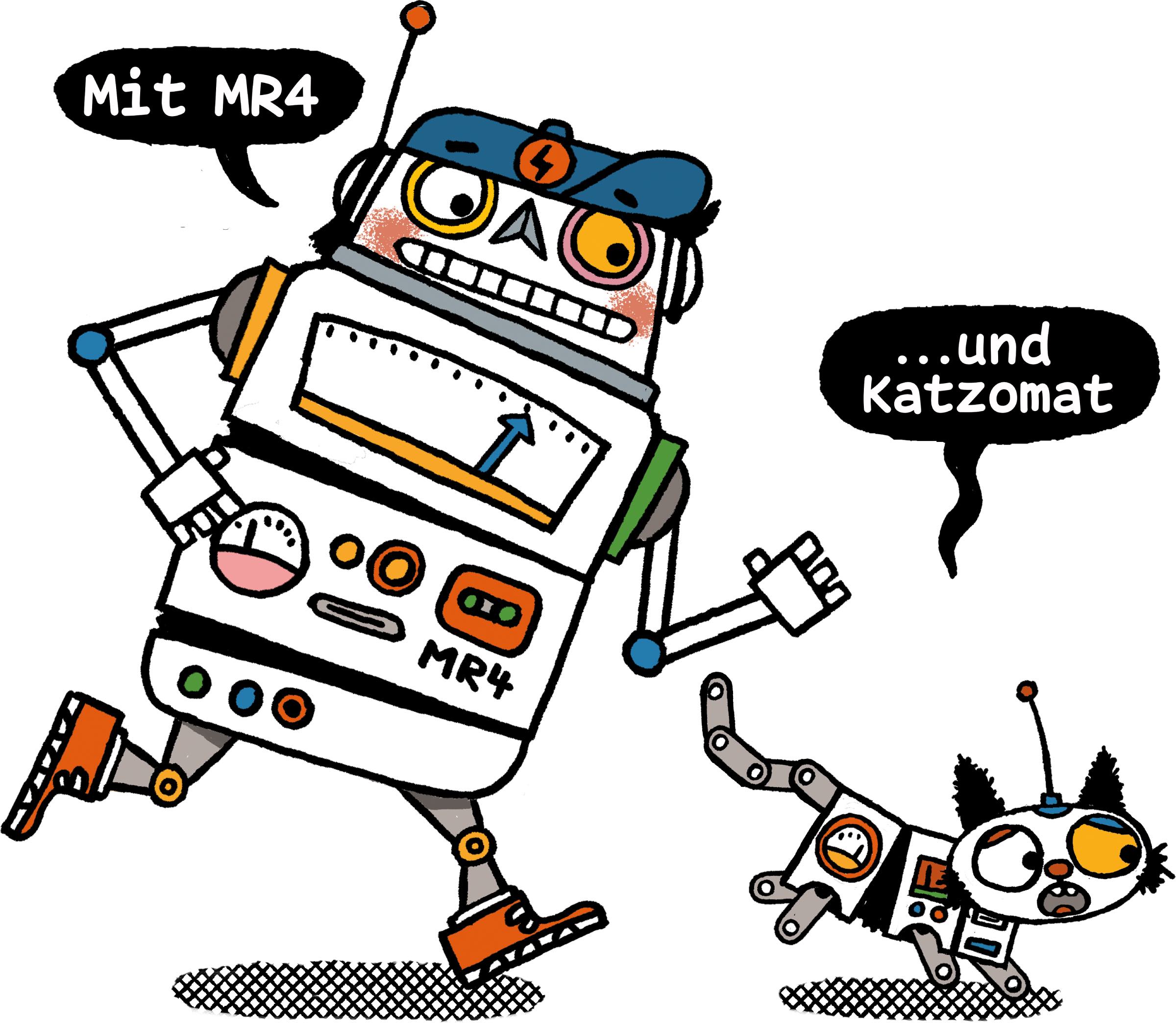 Roboter Rallye Im Museum Für Kommunikation, Augmented-Reality Mit Mr4 Und Katzomat // Himbeer