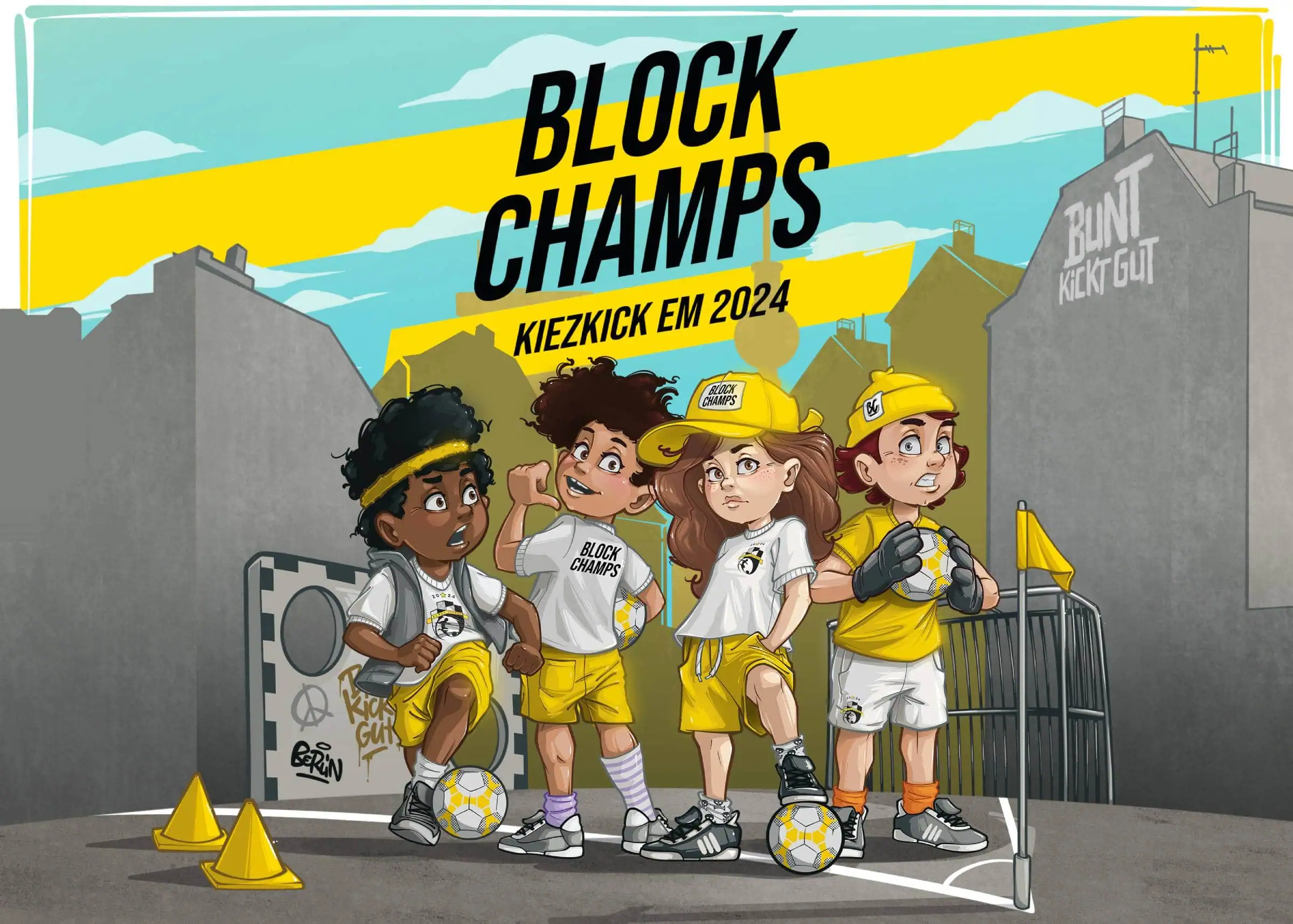 Block Champs, Kiez Kick Em 2024 Von Buntkicktgut // Himbeer