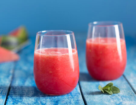 Erfrischende Wassermelonen-Limonade // Himbeer