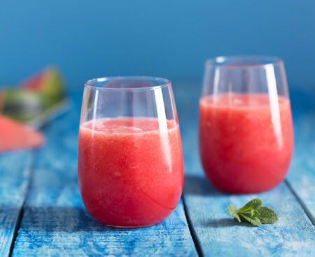 Erfrischende Wassermelonen-Limonade // Himbeer