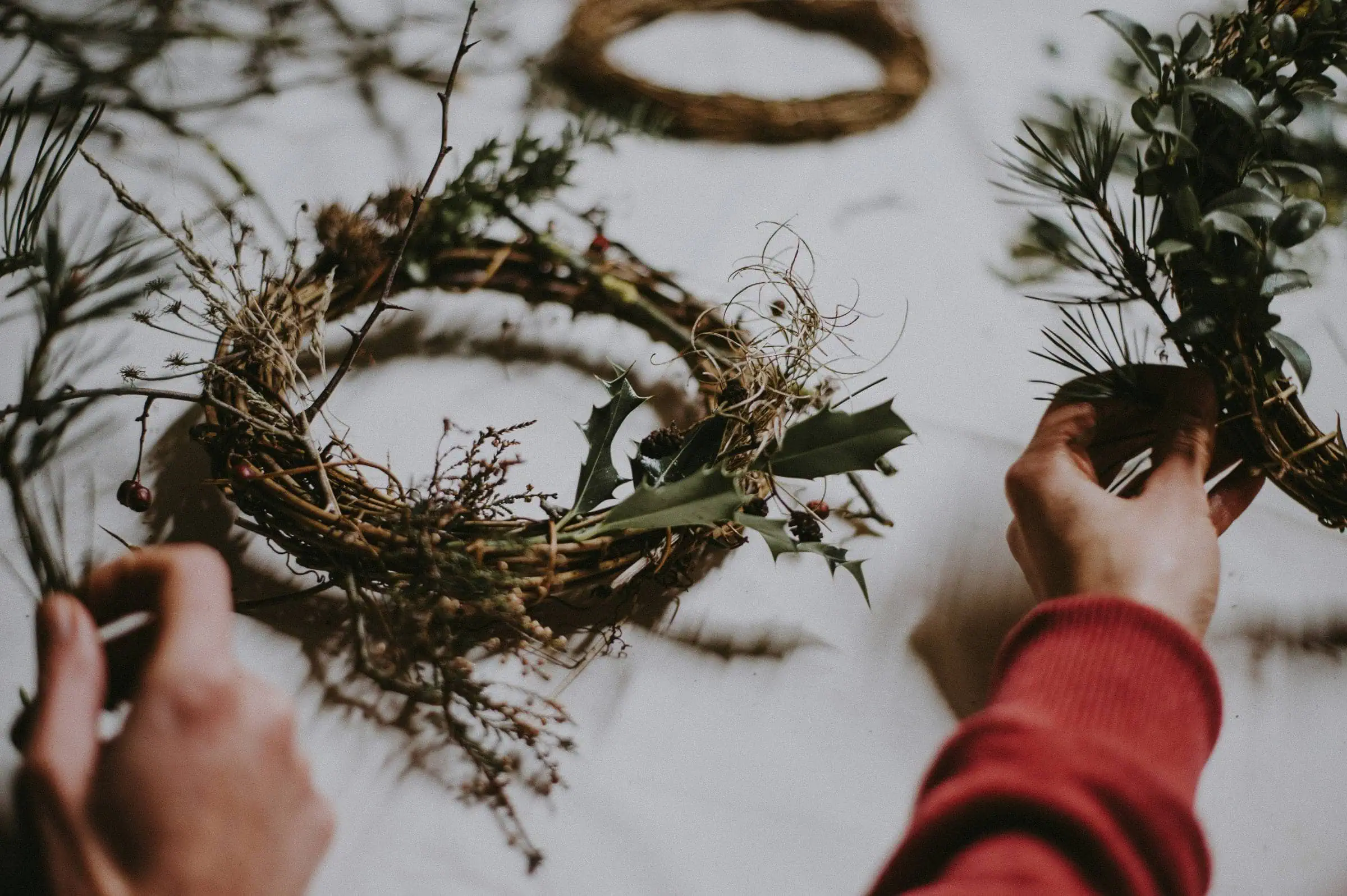 Kleiner Weihnachtsmarkt Und Adventskränze Und Gestecke Selbst Gemacht // Himbeer