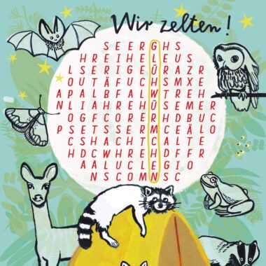 Himbeerchen Kinderrätsel: Wir Zelten! Ausgedacht Und Gezeichnet Von Silke Schmidt Für Das Familienmagazin Himbeer