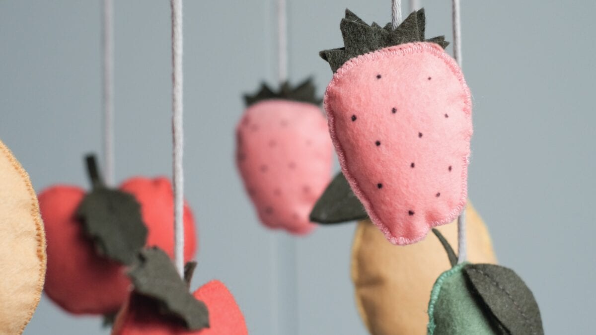 Diy: Frucht-Mobile Fürs Kinderzimmer Nähen, Nähanleitung Für Früchtemobile Aus Filz