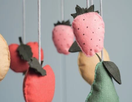 Diy: Frucht-Mobile Fürs Kinderzimmer Nähen, Nähanleitung Für Früchtemobile Aus Filz
