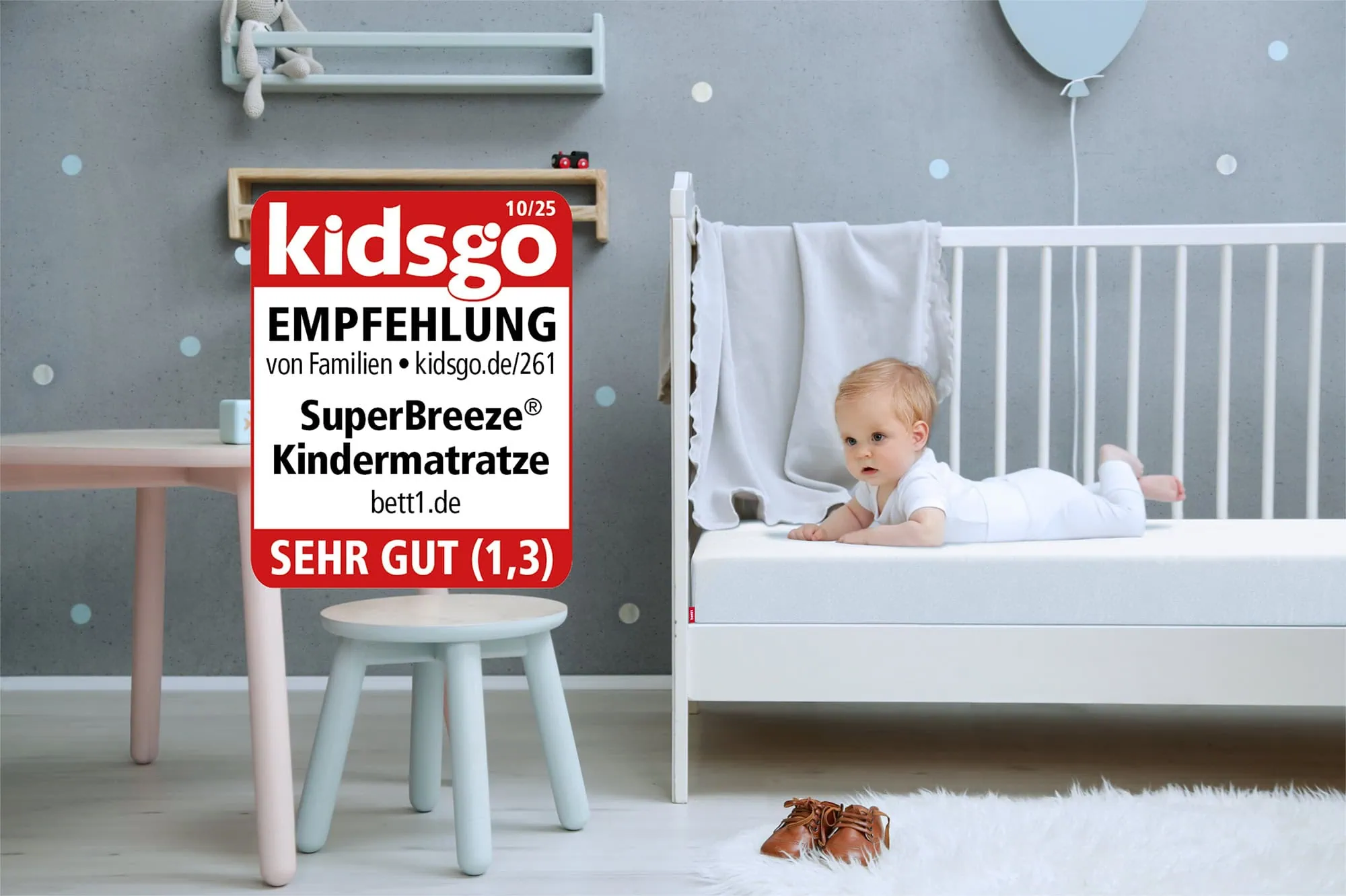 Von Geburt An Richtigliegen: Superbreeze Kindermatratze Von Bett1 // Himbeer