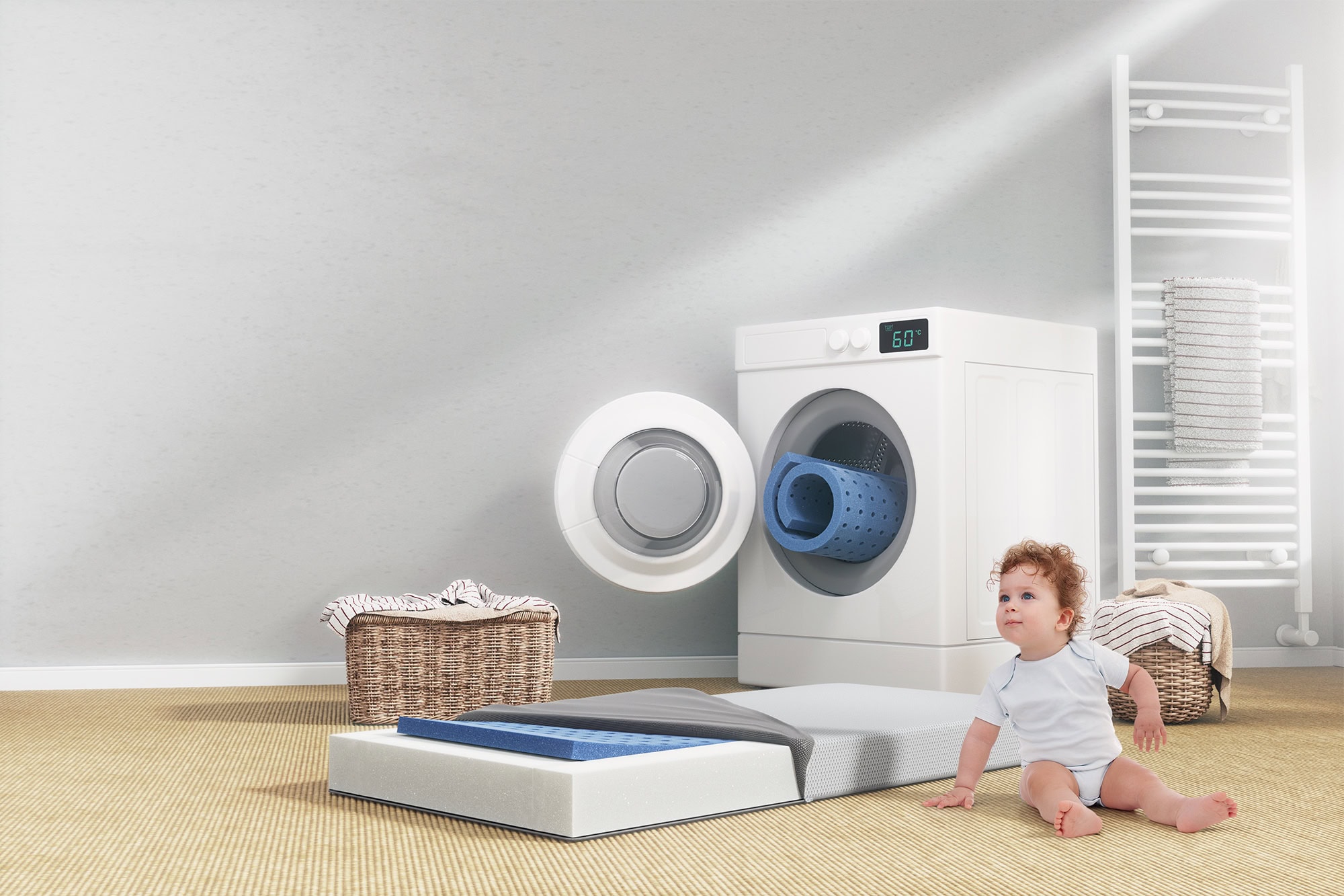 Von Geburt An Richtigliegen: Superbreeze Kindermatratze Von Bett1 // Himbeer