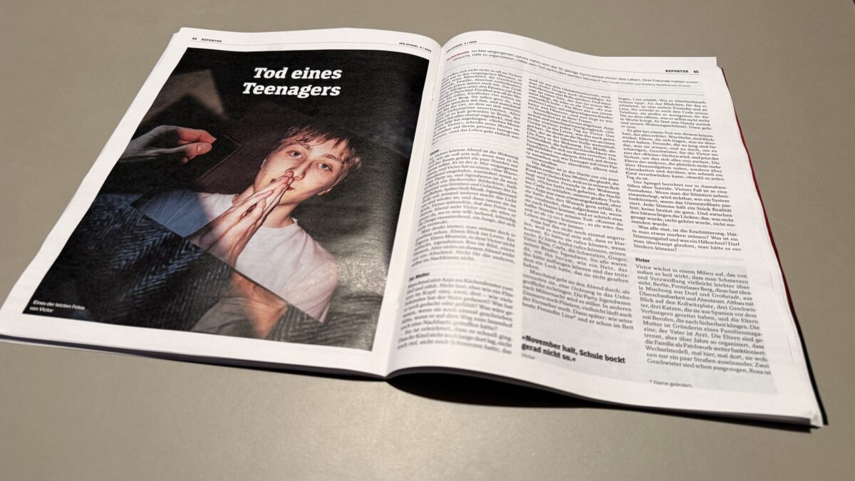 Reden Hilft! Spiegel-Artikel „Tod Eines Teenagers“ Über Victors Suizid