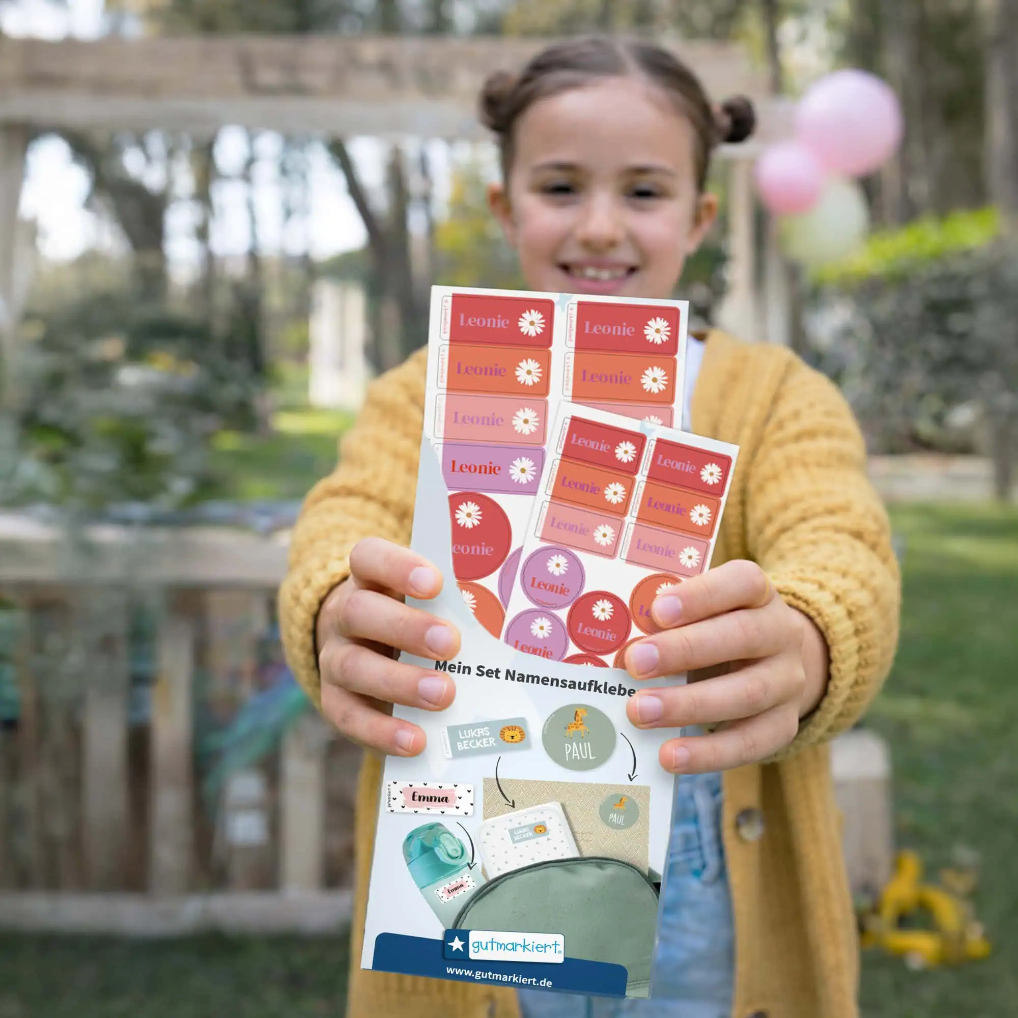 Kombiset Namens- Und Textilaufkleber Von Gutmarkiert // Himbeer