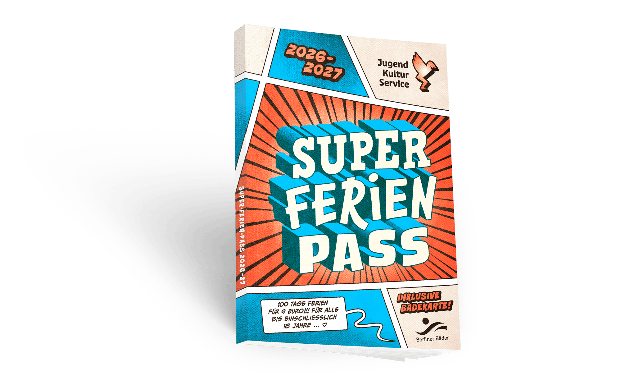Super Ferien Pass 2026/2027 Vom Jugendkulturservice // Himbeer